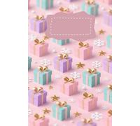 Pastel Gifts: Holiday Journal: Lined notebook with 119 pages and intro - soft pink design with golden stars