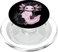 Pastel Goth Axolotl Collare Spillo Rose Nere Carino Creepy PopSockets PopGrip per MagSafe