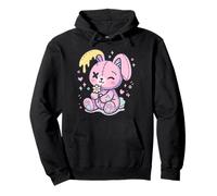 Pastel Goth Bunny Creepy Cute Kawaii Horror Doll Strano Felpa con Cappuccio