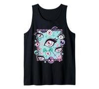 Pastel Goth Eyes Aesthetic Vaporwave Anime Menhera Nu Goth Canotta