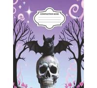 Pastel Gothic Bat and Skull 2- Halloween theme Composition Notebook: College Ruled | For Adults or Students | 7.5 x 9.25 inches | 100 Pages | Perfect gift for everyone who loves HALLOWEEN