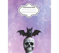 Pastel Gothic Skull and Bat Halloween theme Composition Notebook: College Ruled | For Adults or Students | 7.5 x 9.25 inches | 100 Pages | Perfect gift for everyone who loves HALLOWEEN