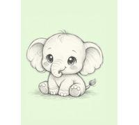 Pastel Green Elephant: Kawaii Style Notebook with 110 Lined Pages for School, Writing, Notes and Everyday Use for Kids and Students, Cute Journal