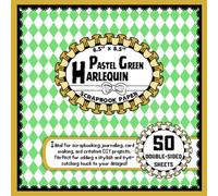 Pastel Green Harlequin Scrapbook Paper: 50 Double-Sided Craft Paper Sheets, Diamond Pattern for Scrapbooking, Crafting Projects, Origami, Decoupage, & More | 8.5" x 8.5"