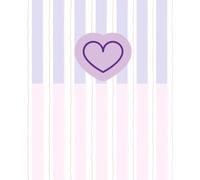 Pastel Heart Composition Notebook for Students: Aesthetic Soft Stripe Design | Cute Study Notebook | 7.5 x 9.5 in | 120 Pages