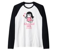 Pastel Horror Girly Slasher Finale Ragazza Rosa Goth Vibes Maglia con Maniche Raglan