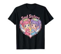 Pastel Kawaii Soul Sister BFF Matching Friendship Girls Kids Maglietta
