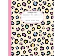 Pastel Leopard Composition Notebook: Super Cute and Girly Light Pink Purple and Blue Preppy Animal Print Journal for Teen Girls for School | College Ruled Pages
