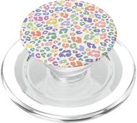 Pastel Leopard Print Pattern Aesthetic Graphic Illustration PopSockets PopGrip per MagSafe