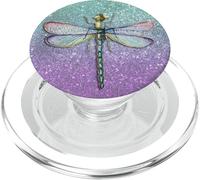 Pastel Lilacs Dragonfly on a Blue and Purple Background PopSockets PopGrip per MagSafe