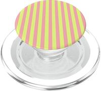 Pastel Pink and Green Striped Spring Color Design PopSockets PopGrip per MagSafe
