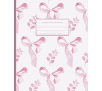 Pastel Pink Composition Notebook With Bow Pattern - Cute and Girly Coquette Style: Aesthetic Preppy Notebook, College Ruled - Cool School Supply for Girls, Teens, and Women