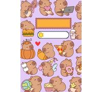Pastel Purple Capybara Notebook: Perfect for Animal Lovers & Fans of Capybaras: A Fun, Adorable Journal with a Green Capybara Design for Writing, Doodling, and Planning