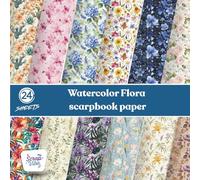 Pastel Watercolor Flora Scrapbook Collection: Elegant Garden-Inspired Designs for DIY Projects