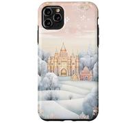 Pastel Winter Christmas House Decor With Snowflake Pattern Custodia per iPhone 11 Pro Max