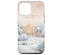 Pastel Winter Christmas House Decor With Snowflake Pattern Custodia per iPhone 12 Pro Max