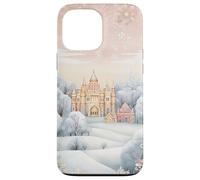 Pastel Winter Christmas House Decor With Snowflake Pattern Custodia per iPhone 13 Pro Max