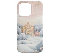 Pastel Winter Christmas House Decor With Snowflake Pattern Custodia per iPhone 14 Pro Max