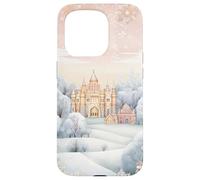 Pastel Winter Christmas House Decor With Snowflake Pattern Custodia per iPhone 15 Pro