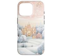 Pastel Winter Christmas House Decor With Snowflake Pattern Custodia per iPhone 16 Pro