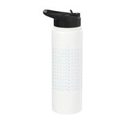 Pastel Yellow with Blue Seashell Summer Coastal Theme Stainless Steel Insulated Water Bottle
