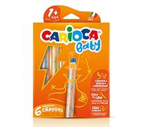 Pastelloni 3 in 1 + temperino per bambini - set da 6 pz - 12m+ - carioca