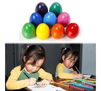 Pastelli a cera a forma di uovo, 9 colori, con presa palmo, per bambini in