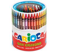 Pastelli a Cera Carioca Wax Crayons in Barattolo da 100 Colori Misti Lavabili