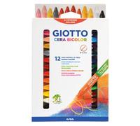 Pastelli a cera Giotto Bicolor in conf. da 12 colori assortiti F291300