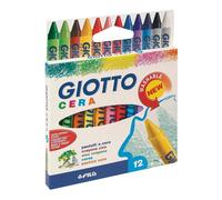 Pastelli a cera GIOTTO CERA assortiti astuccio appendibile da 12 - F281200