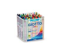 Pastelli cera - lunghezza 90mm con D 8,50mm - colori assortiti - Giotto - barattolo 96 colori