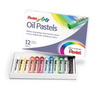 Pastelli ad Olio Da Pentel da Artista Pastelli - Confezione Di 12 Colori Vividi