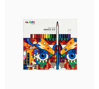 CARIOCA - 45203 - Matita colorata Color Pencil 4.0 - mina 4 mm - colori assortiti - Carioca Plus - conf. 24 pezzi - 100226 - Conf. da 1 Pz. - 45203