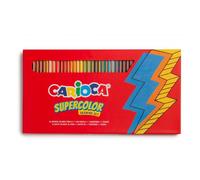 Carioca I Supercolor Drawing Set I Set da 40 pz con 36 Matite Supercolor, 1 Gomma da Cancellare, 1 Temperino in Metallo e 2 Matite grafite HB