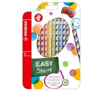 STABILO EASYcolors - Matita colorata Ergonomica - per Destrimani - Astuccio da 12 + temperino - Colori assortiti