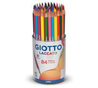 Pastelli colorati - laccato - mina D 3,80 mm - colori assortiti - Giotto - barattolo 84 pezzi