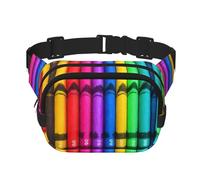 pastelli colorati Stampato multifunzionale marsupio borsa messenger, borsa messenger alla moda unisex, borsa di immagazzinaggio di sport di viaggio