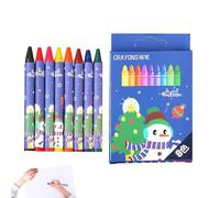 Pastelli Da Colorare | 8 Colori Materiale Artistico Natalizio - Matite Colorate Per Feste Materiale Scolastico Per I Bambini - Per Età Prescolare Maschi Femmine Aula Scuola Asilo Viaggio Casa Pittura