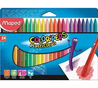 Pastelli di plastica triangolari Color'Peps PlastiClean 24 pezzi