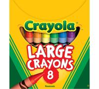 Pastelli grandi Crayola - Assortiti (8 pezzi) Pastelli giganti per bambini e neonati dai 2 anni in su