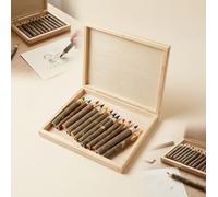 PASTELLI in legno naturale IN SCATOLA - set da 12 pezzi, ca. 12 cm