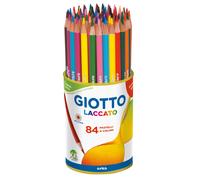 Pastelli colorati - laccato - mina D 3,80 mm - colori assortiti - Giotto - barattolo 84 pezzi