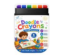 Pastelli Per Bambini - Forniture Artistiche Da Disegno Liscio Da 6 Pezzi | Matite Colorate Per Bambini In Età Prescolare | Casa Asilo Aula Viaggio Viaggio Su Strada Festa Di Compleanno, Set Di Strumen
