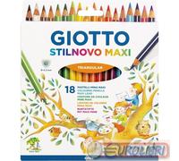 PASTELLI STILNOVO MAXI 18 COLORI 6 CONFEZIONI