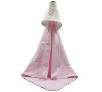 PASTELLO - Accappatoio Triangolo Neonato con Cappuccio in Spugna 100% Cotone, 75x75 cm, Morbido e Assorbente, Colori Disponibili (Art. TRI104, ROSA)