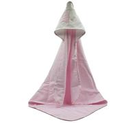 PASTELLO - Accappatoio Triangolo Neonato con Cappuccio in Spugna 100% Cotone, 75x75 cm, Morbido e Assorbente, Colori Disponibili (Art. TRI100, ROSA)