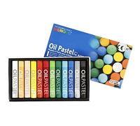 Pastello ad olio, spessore 11 mm, L: 7 cm, colori asstd, 12asstd