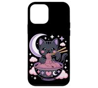 Pastello Gatto Mangiare Ramen Noodles Kawaii Goth Custodia per iPhone 12 mini