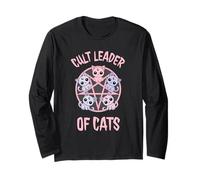 Pastello Goth Cat Cult Leader Kawaii Creepy Cute Maglia a Manica