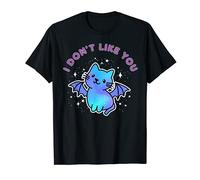Pastello Goth Gatto Sarcastico Divertente Kawaii Anime Non Ti Piace Maglietta